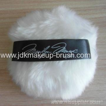 Lovely Cosmetic Plush Puff With Silk Ribbon 